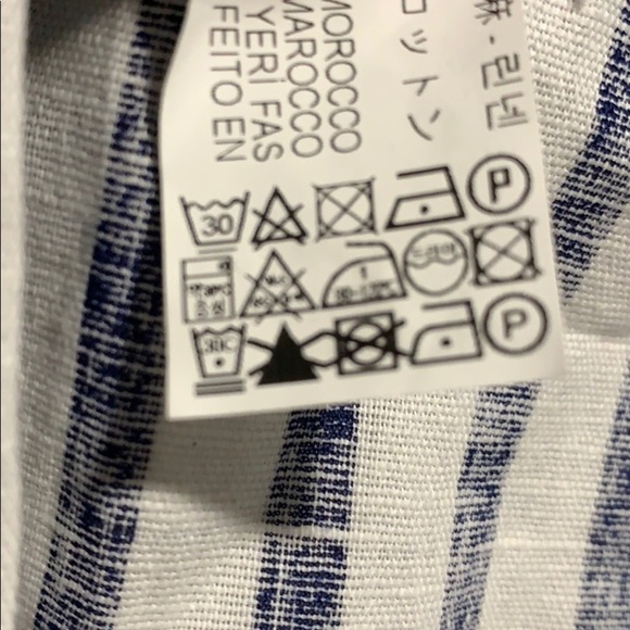 NWOT. Zara Linen Striped Midi Dress. Size XS. - Picture 8 of 8